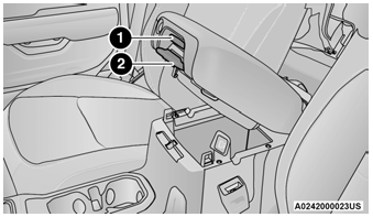 Jeep Wrangler. Console Storage Compartment