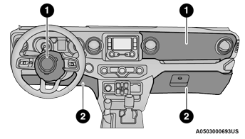 Jeep Wrangler. Front Air Bags