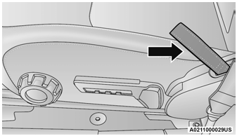 Jeep Wrangler. Manual Front Seat Recline Adjustment