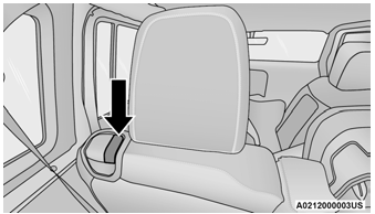 Jeep Wrangler. Rear Head Restraints — Four Door Models