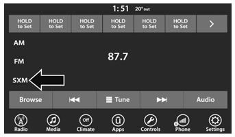 Jeep Wrangler. SiriusXM® Satellite Radio Mode — If Equipped