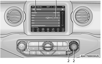 Jeep Wrangler - UCONNECT SETTINGS - MULTIMEDIA